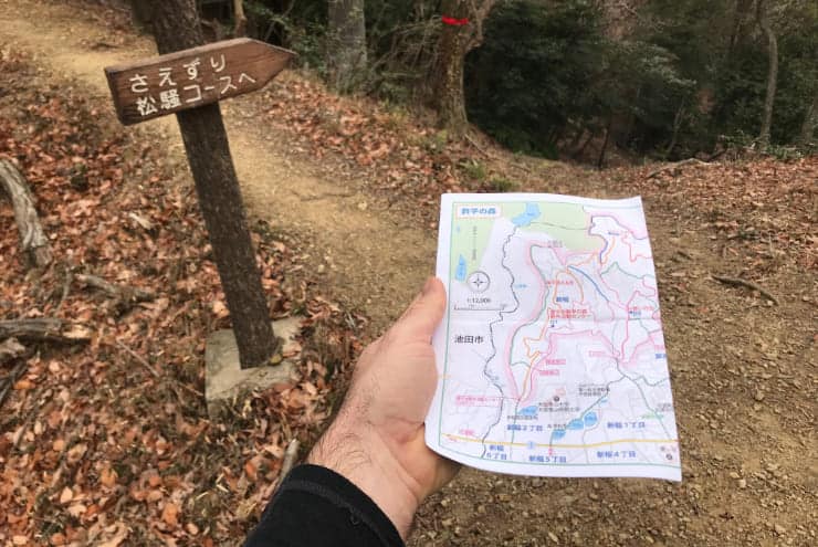 map in hand