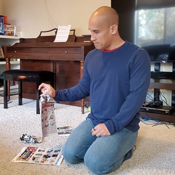 crumpling newspaper hand exercise