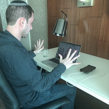 finger stretch at desk